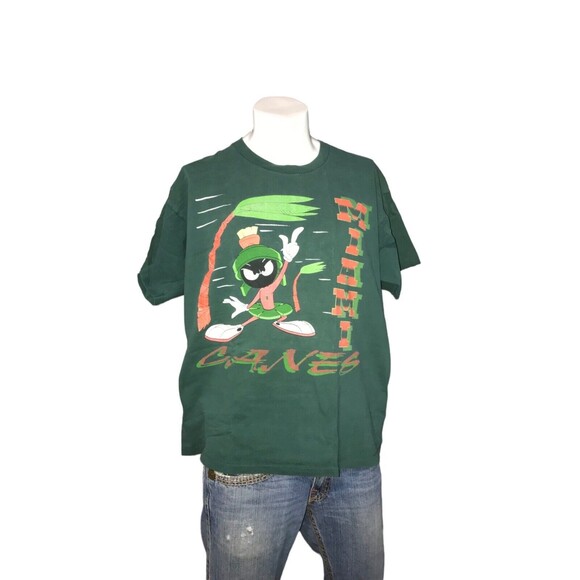 Miami Hurricanes Marvin Martian Vintage 90s Single Stitch T Shirt XL - Picture 4 of 11